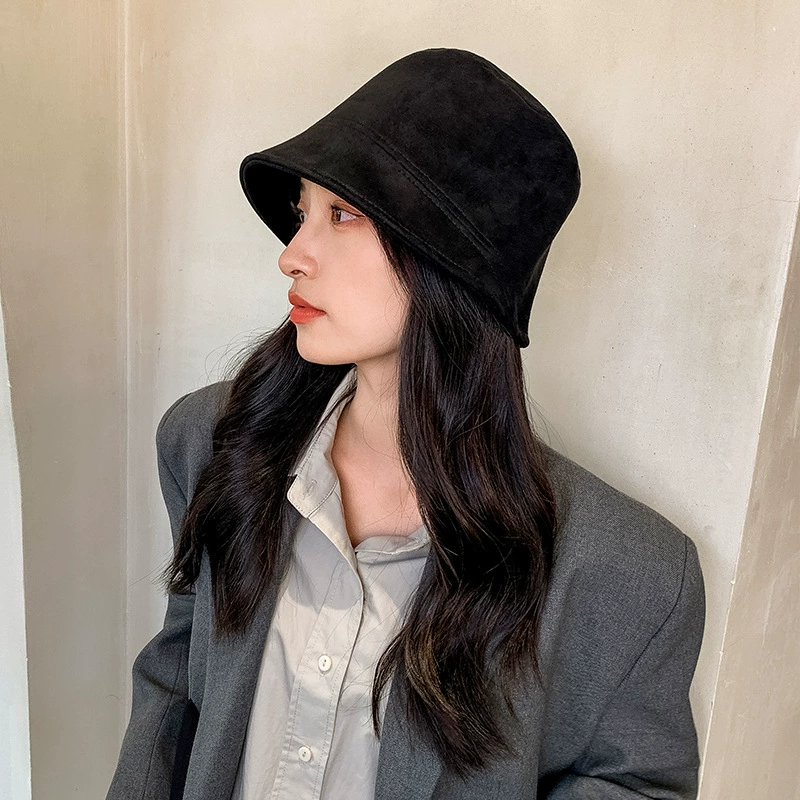 Демисезонная японская цветная велюровая шапка, фирменная ведра, умывальник, шапка