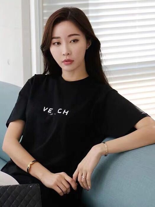 Dujiaバージョンスポット高品質GV新作デストラクションレター半袖TシャツOSルーズバージョン男女同型T|undefined