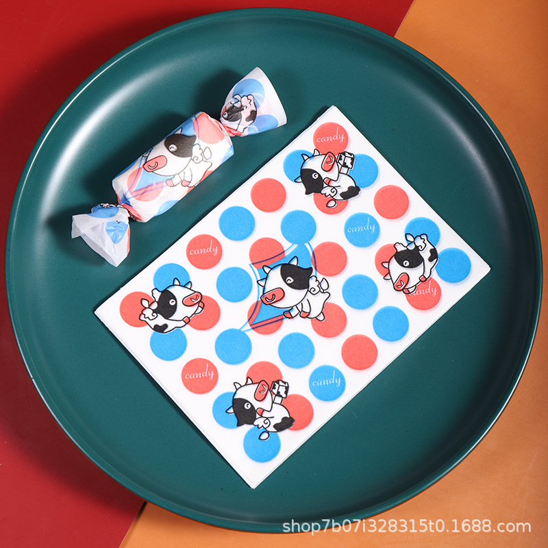 Papel de embalaje de papel de turrón embalaje de papel de caramelo embalaje de papel de turrón papel de caramelo de arroz glutinoso 100 piezas