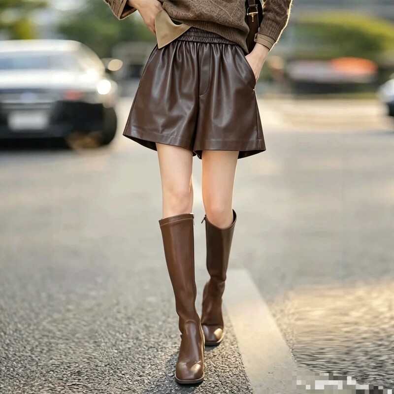 DD Company Order High Quality PU Leather Shorts With Lining 2501 DD Company Order High Quality PU Leather Shorts With Lining 2501