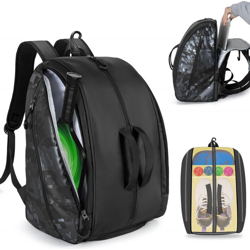 Nuevo cross-border bolsas de fútbol para hombres y mujeres raqueta de almacenamiento mochila impermeable fácil de limpiar con zapato compartimiento ajustable multicapa image 1