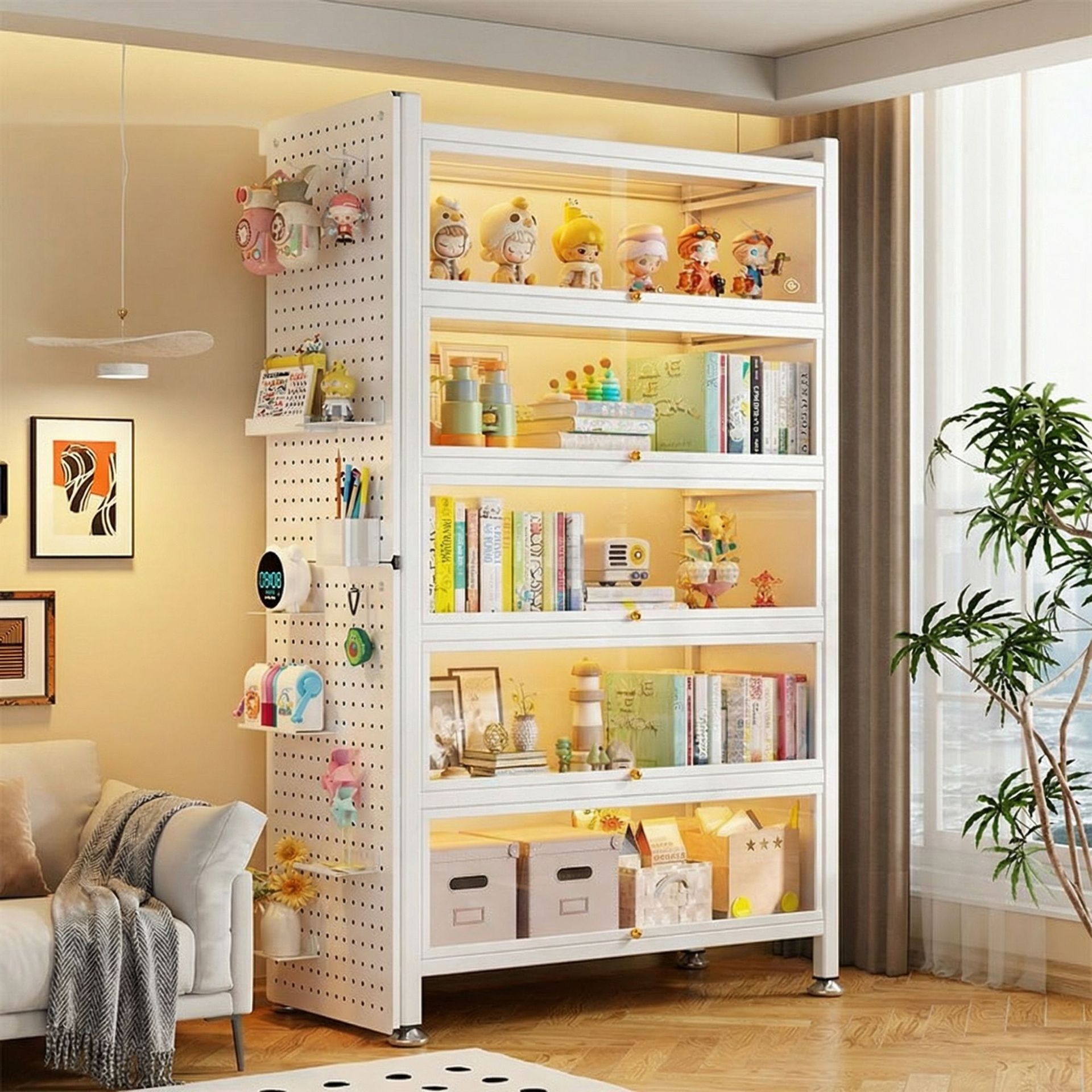 Gabinete de acero con puerta Gabinete de vidrio Gabinete de hierro Gabinete de mano Gabinete de balcón Gabinete de almacenamiento Gabinete de estante de niños Gabinete de dolor