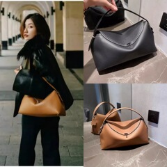 瑞典Toteme高級感頭層牛皮鎖扣腋下包小眾設計極簡手提單肩真皮包