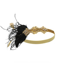 1920s 复古夸张羽毛发带万圣节日宴会舞会配饰婚礼头饰发饰