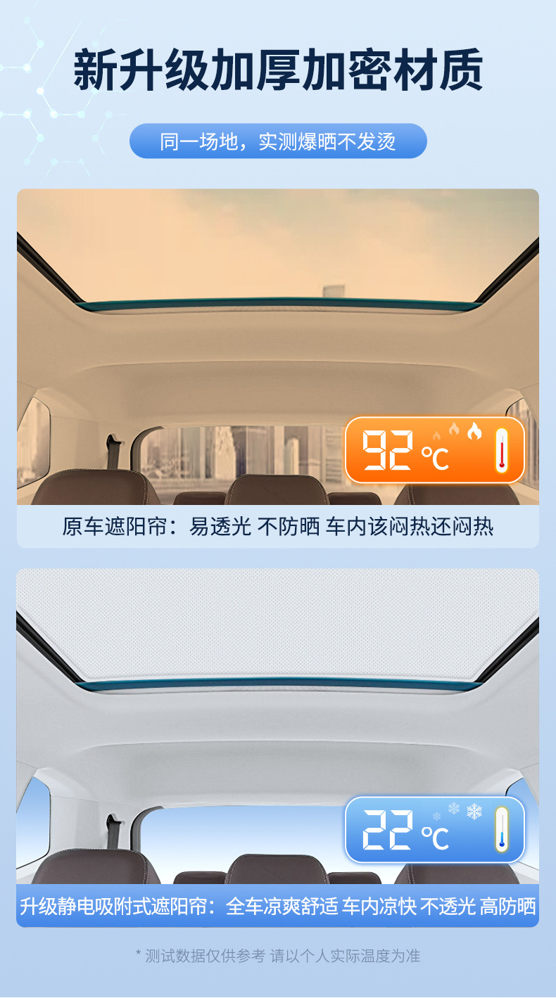 Suitable for Volkswagen Tiguan Tan Yue Tuang Suede Electrostatic Adsorption Sunroof Sunshade Sunshade Sun Insulation Sunshade