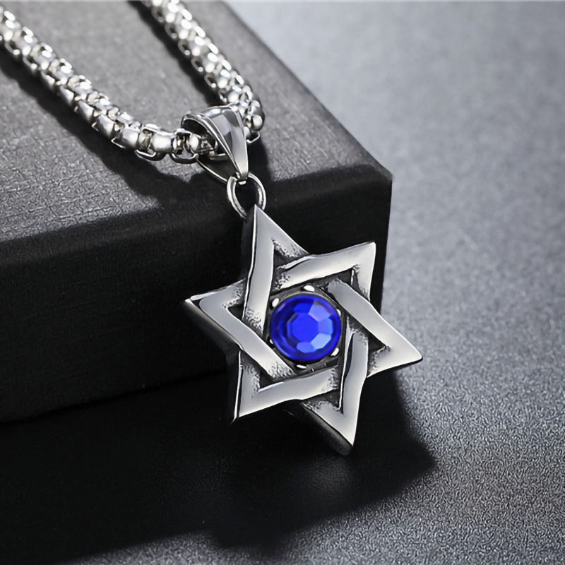 Collier pendentif ancre pour homme en acier inoxydable_voghion.com
