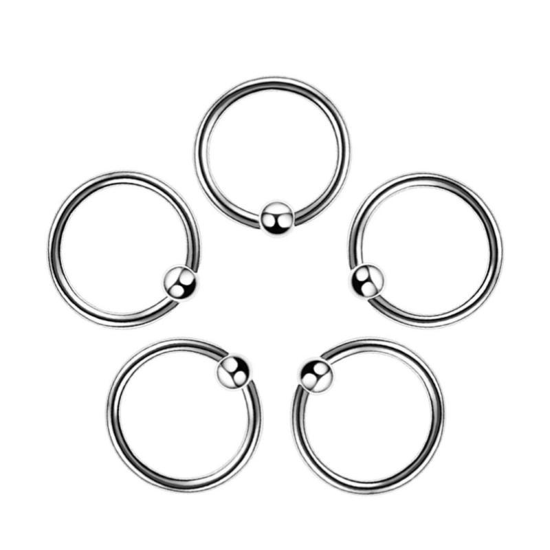 Stainless Steel Bead Cock Ring Set, 6 Sizes 2.5-4.0 cm, Manual Foreskin Restraint Rings — detail image 2