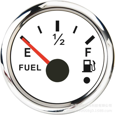 sanitation caravan oil tank, automobile instrument - white-background-and-silver-edge