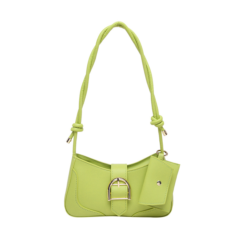 2024 invierno nuevo estilo de moda extranjero cinturón retro texturas coreanas de hombro único bolso de brazo portátil de mujer