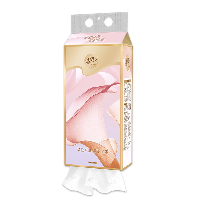 Breeze Silky Series Hanging Tissue Paper Family Wall-Mounted 4-Layer 320 Tissues/Carry Restaurant Highly Recommended