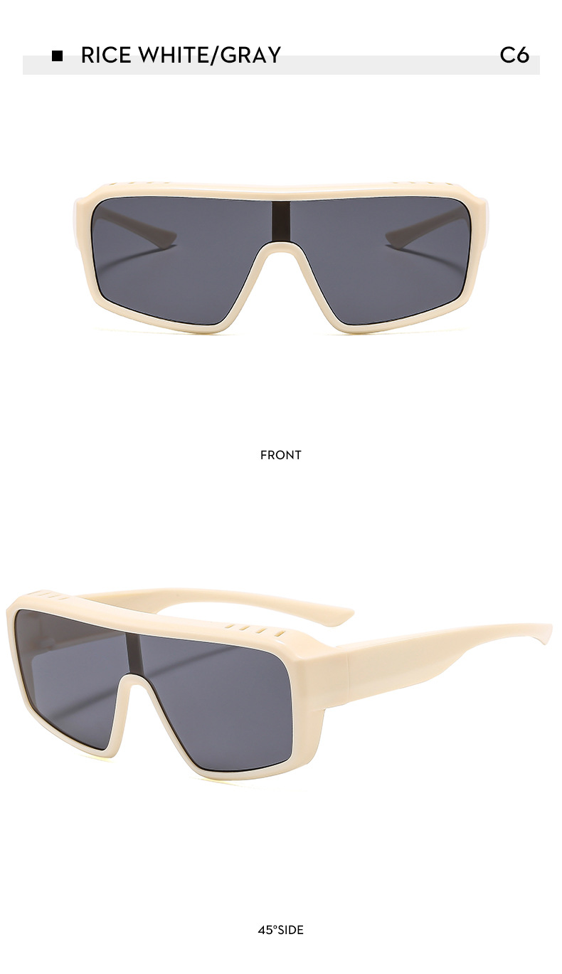 Lunettes de soleil homme à monture carrée, contour d'oreille, verres à protection UV, style rétro, monture noire en métal, unisexe_voghion.com