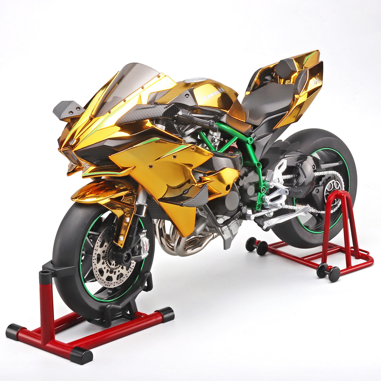 Super tamaño 1: 6 Chuanqi H2R ignible modelo de locomotora de aleación de arranque simulación de pulverización motocicleta juguetes para niños