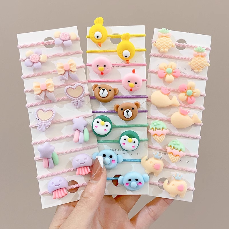 Cuerda del lazo del pelo del bebé tocado de los niños banda de pelo del pulgar cuerda del pelo del bebé niña no duele el pelo banda de goma accesorios para el cabello Niña