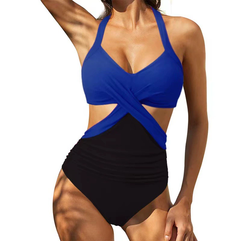 Multicoloured fitted swimwear, 2023, European style, high waist, Amazon