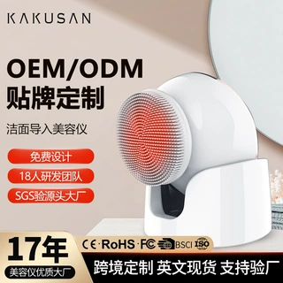 二合一电动洗脸仪温热毛孔清洁按摩器硅胶洁面导入仪洗脸刷定制