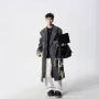 中长款新款男生秋冬季大衣