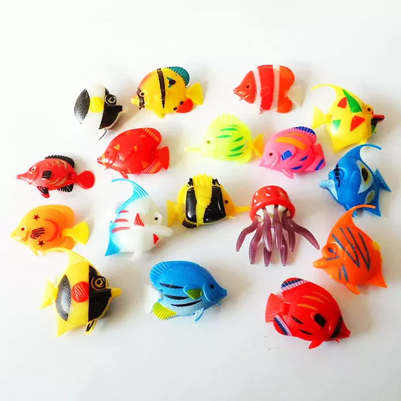 Маленькая рыба плавает и плавает аквариум декоративная маленькая пластиковая рыба Тропическая рыба имитационная рыба