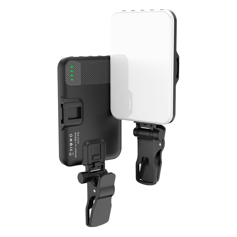 Luz de relleno para selfies de teléfono móvil, mini cámara SLR portátil, foto y vídeo, luz de relleno para pantalones de bolsillo con solapa led de belleza