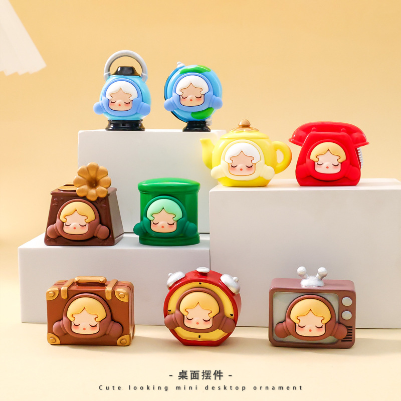 复古萌粒盲盒 diy树脂桌面车载小摆件装饰品配件萌粒潮玩盲盒批发|undefined