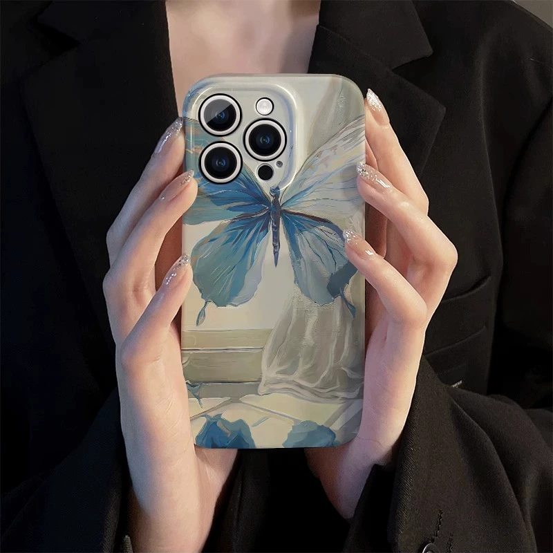 Яблоко, синий iPhone 16, iPhone16 Pro, cartoon чехол для телефона, iphone, 78plus