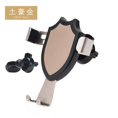 Car phone holder Clip-On Mobile Phone Holder - shield-gravity-bracket-gold-hawkbill-clamp