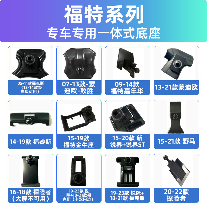Ford Special Car Mondeo Focus Explorer Raptor Edge Escort Mobile Phone Car Holder Base
