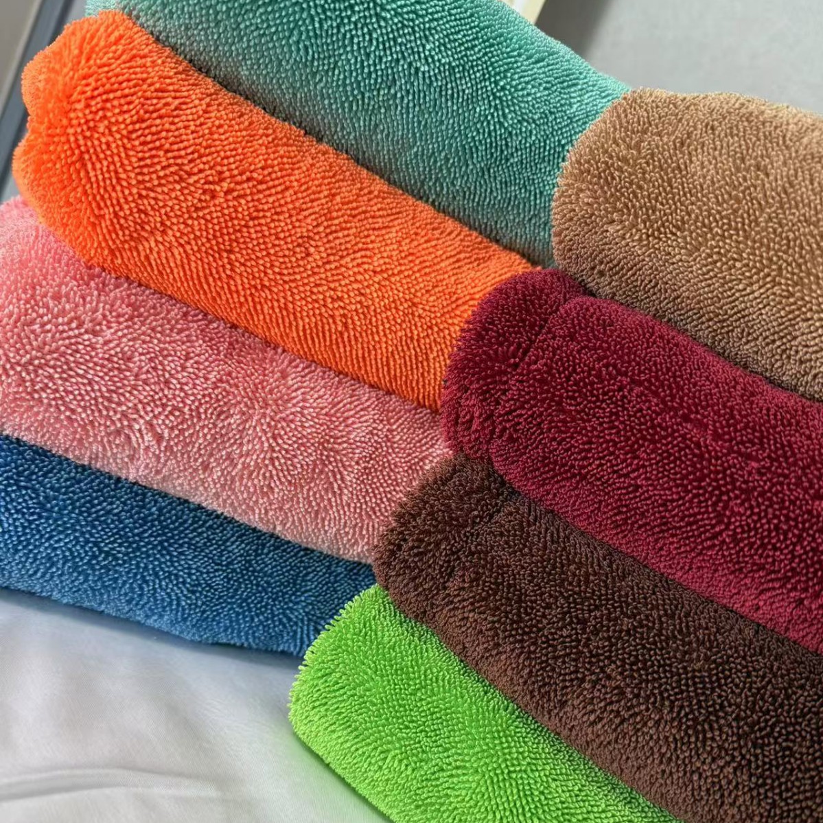 Color engrosado trenzas pequeñas torcidas toallas de limpieza de automóviles super absorción de agua sin cabello sin marcas de toallas de limpieza de automóviles