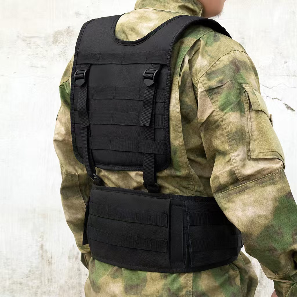 Outdoor Tactical Vest and Belt Set Multifunctional Tactical Belt CS Field Protective Vest Military Enthusiast Outdoor Gear