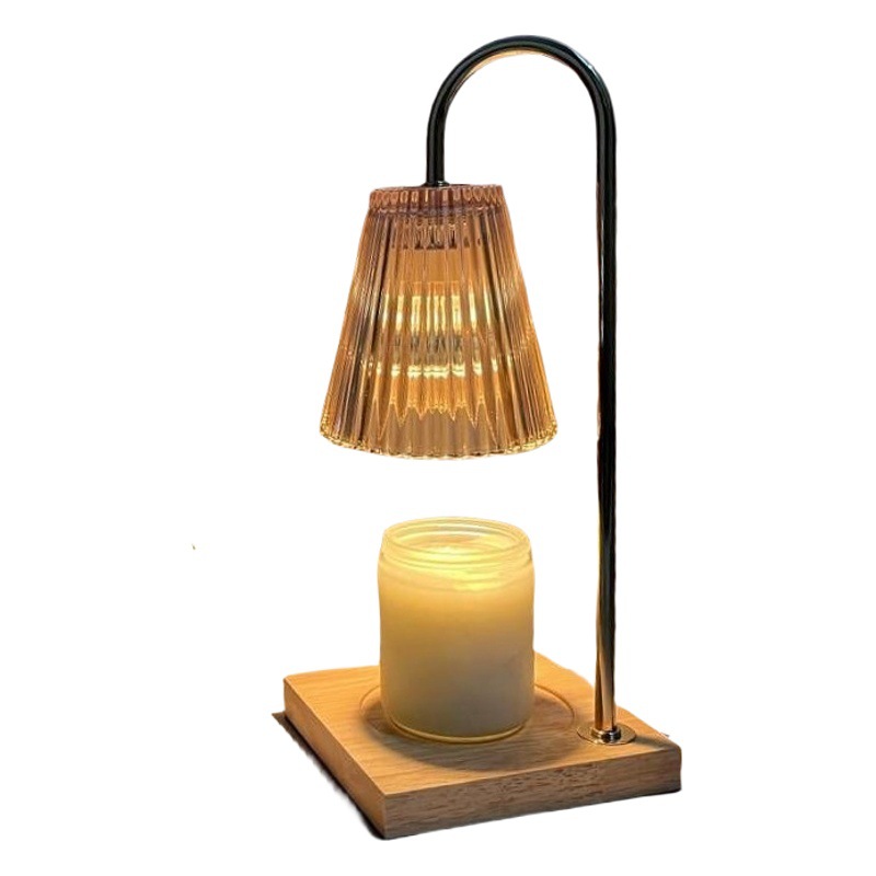 Lámpara de aromaterapia dedicada transfronteriza moderna lámpara de fusión de cera de vidrio creativa dormitorio cabecera Nórdico tiempo libre de humo vela lámpara de fusión