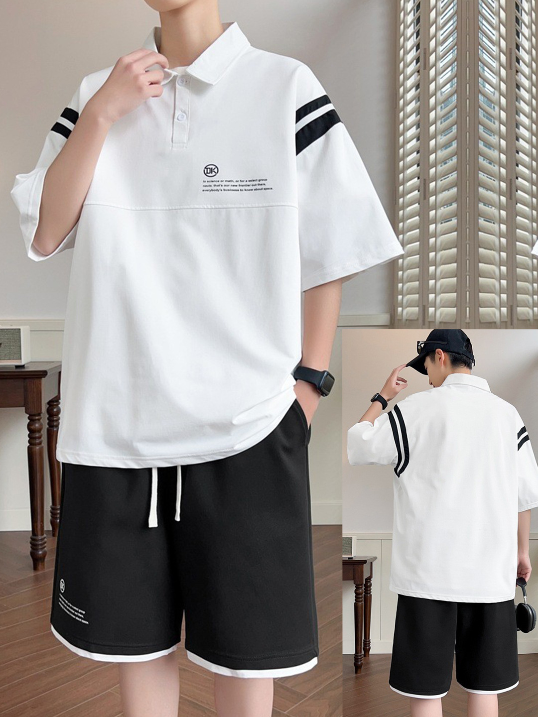 2025 juego de deporte de ocio de verano de dos piezas de seda delgada y suelta para el hogar lujoso vestido de negocios para hombres secos rápidos