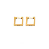 Tide, retro golden earrings, European style, simple and elegant design