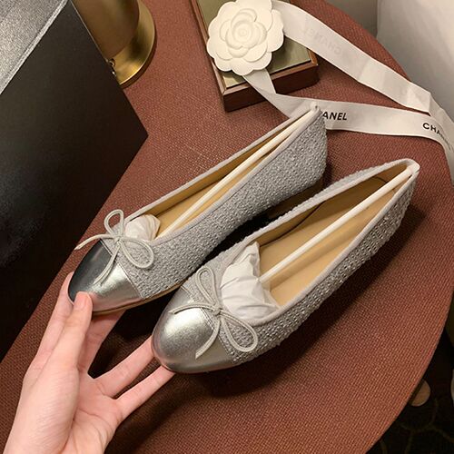 Grape Mama studiolee sweet round toe lambskin flat bottom bow stitching shallow mouth ballet shoes for women