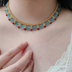 Danzhenghuaying ~ 新しい中国風の多層レースタッセルネックレス女性用 2025 新しい個性ユニークなデザインの鎖骨チェーン