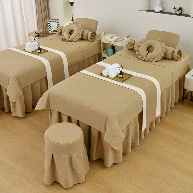 足浴店床罩美容床spa床床罩简约大气养生理疗床床罩按摩床套批发