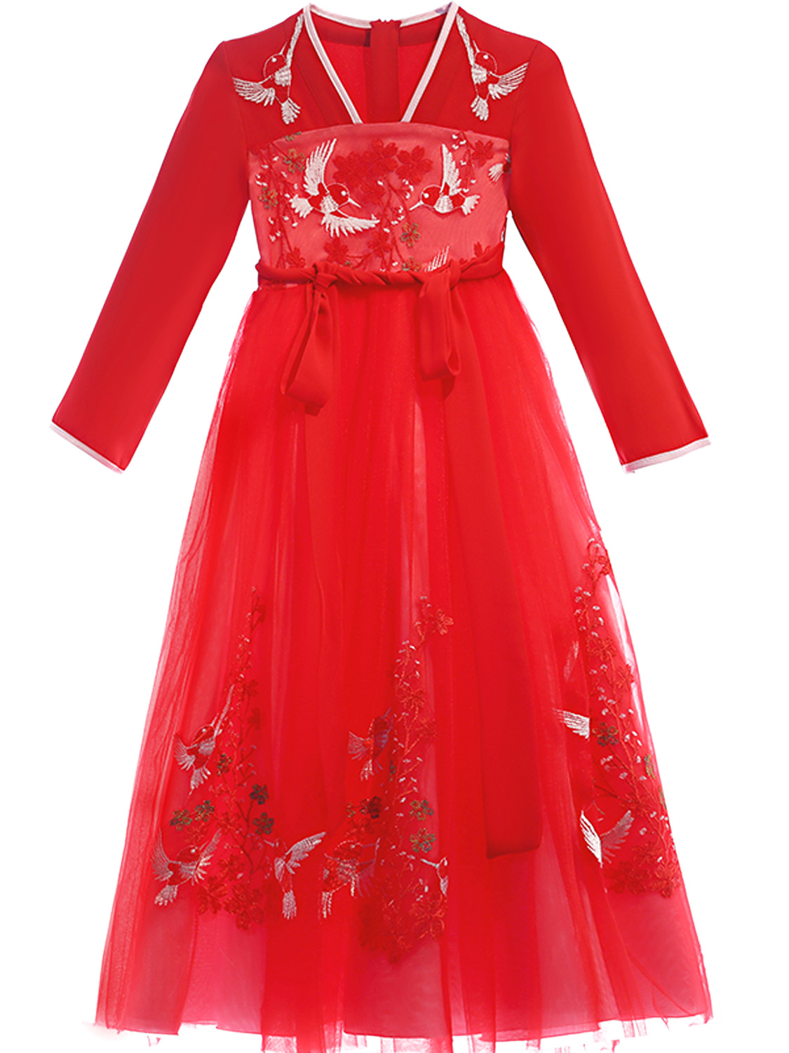 Primavera hanfu niñas nueva Tang Bordado DE LOS NIÑOS traje antiguo Super Hada estilo chino falda 1861