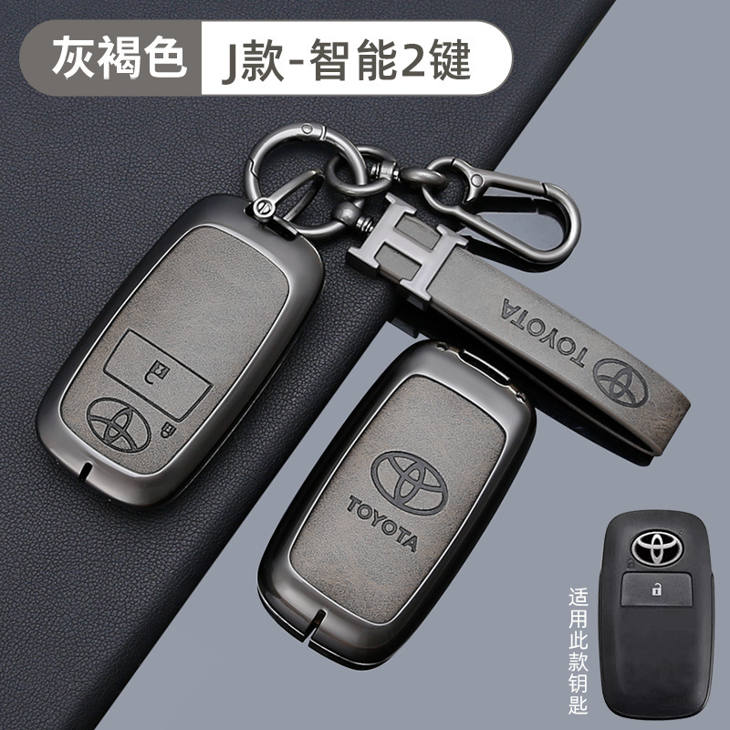 토요타 J 모델 2버튼 회갈색 + H 가죽 스트랩 + 말굽 버클