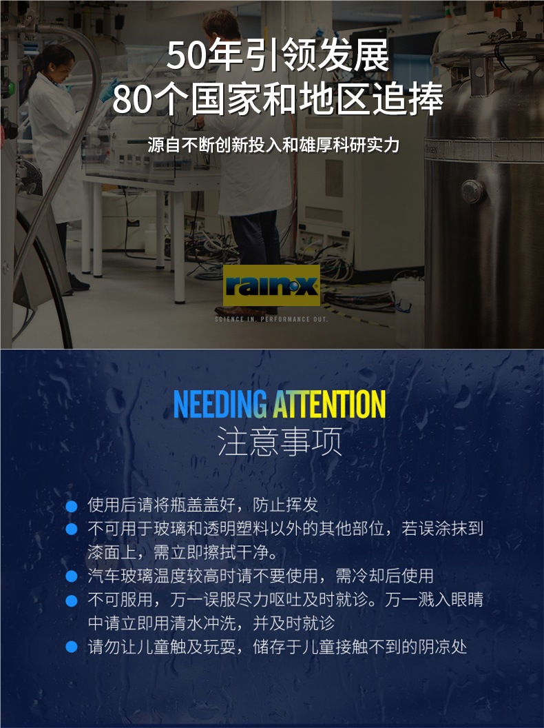 Rainx Oil Film Remover Car Front Windshield Oil Film Remover Oil Film Cleaner Rainproof Agent