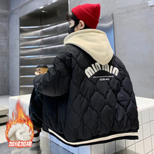 男童外套秋冬款加绒加厚2025新款冬季棒球服中大儿童男孩冬装上衣