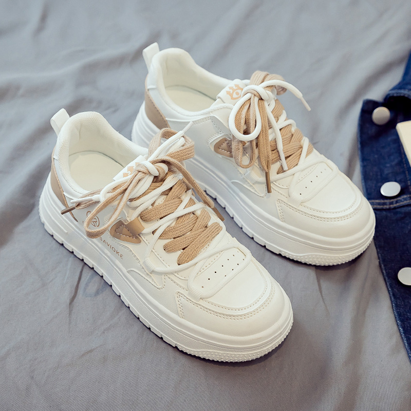 Vielseitige Damen Sneaker In Weiß Mit Dicker Sohle_voghion.com