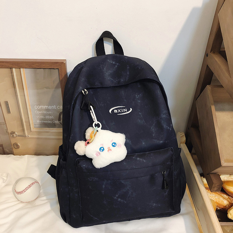 书包女生初中生5新高颜值蓝色系高中生双肩包旅游轻便小背包批发|undefined