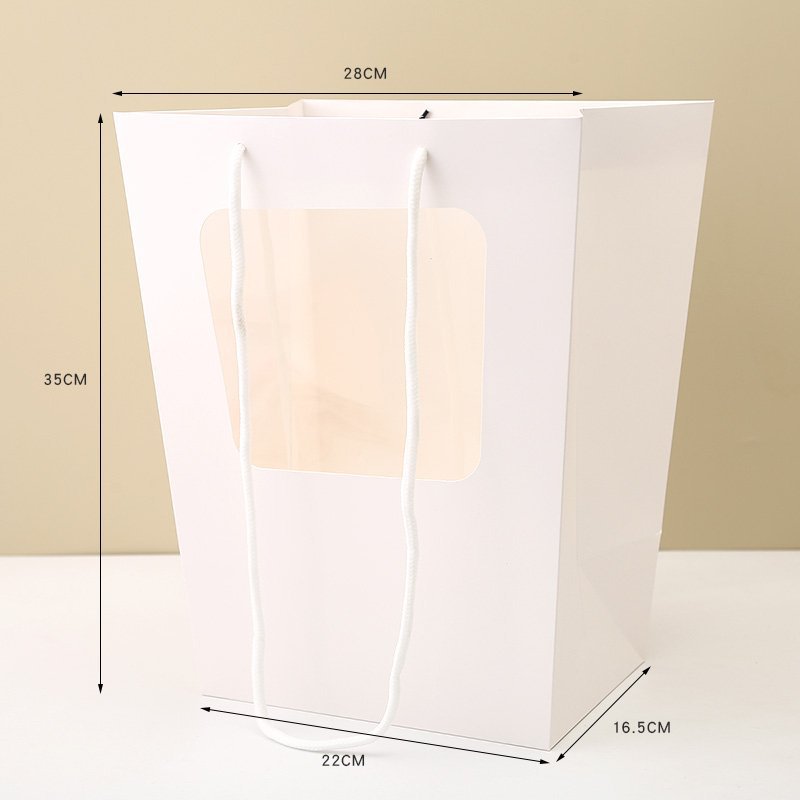 흰색 사다리꼴 반개방형 창, 22*16.5*28*35CM