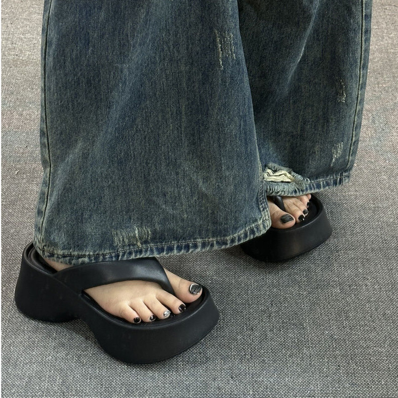 Ciabatte donna con suola alta antiscivolo e alla moda_voghion.com