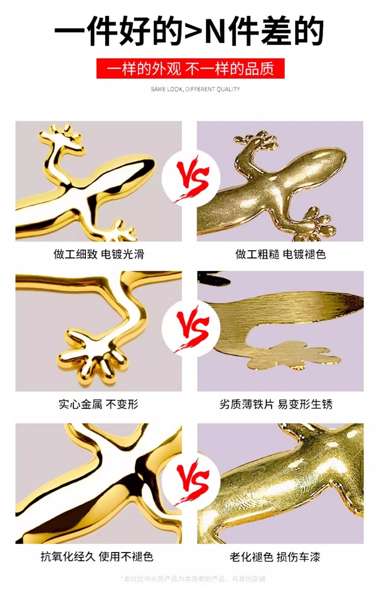 Decorative Car Rear Creative 3D Three-dimensional Sticker Car Supplies Body Covering Scratch Sticker Metal Gecko Car Sticker Tail Sticker