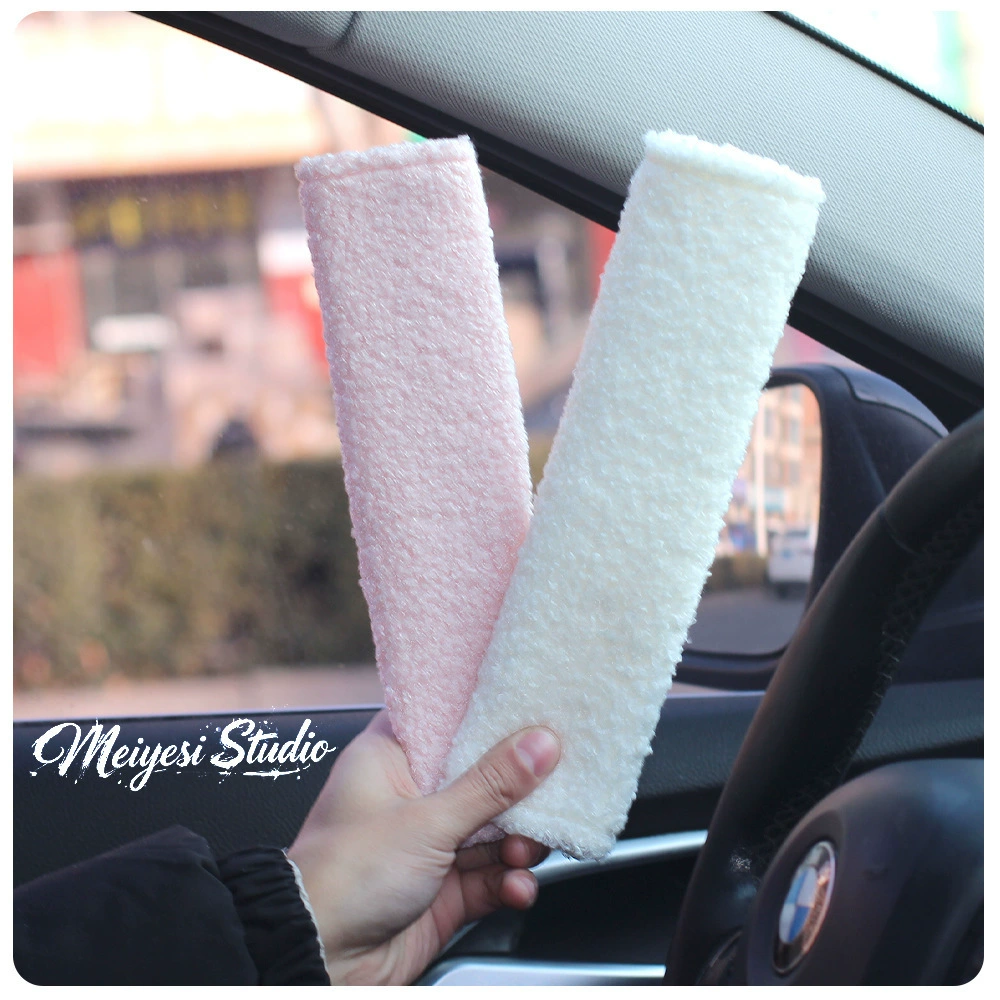 [Утолщение] Обработанный автомобильный ремень безопасности чехол для плеч мягкий и удобный Тедди кашемировый чехол для защиты от кашемира