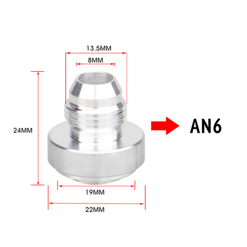 Automobile oil pipe welding joint aluminum external thread oil cooling pipe AN3/6/8/10/12/16/20 oil cooling adapter