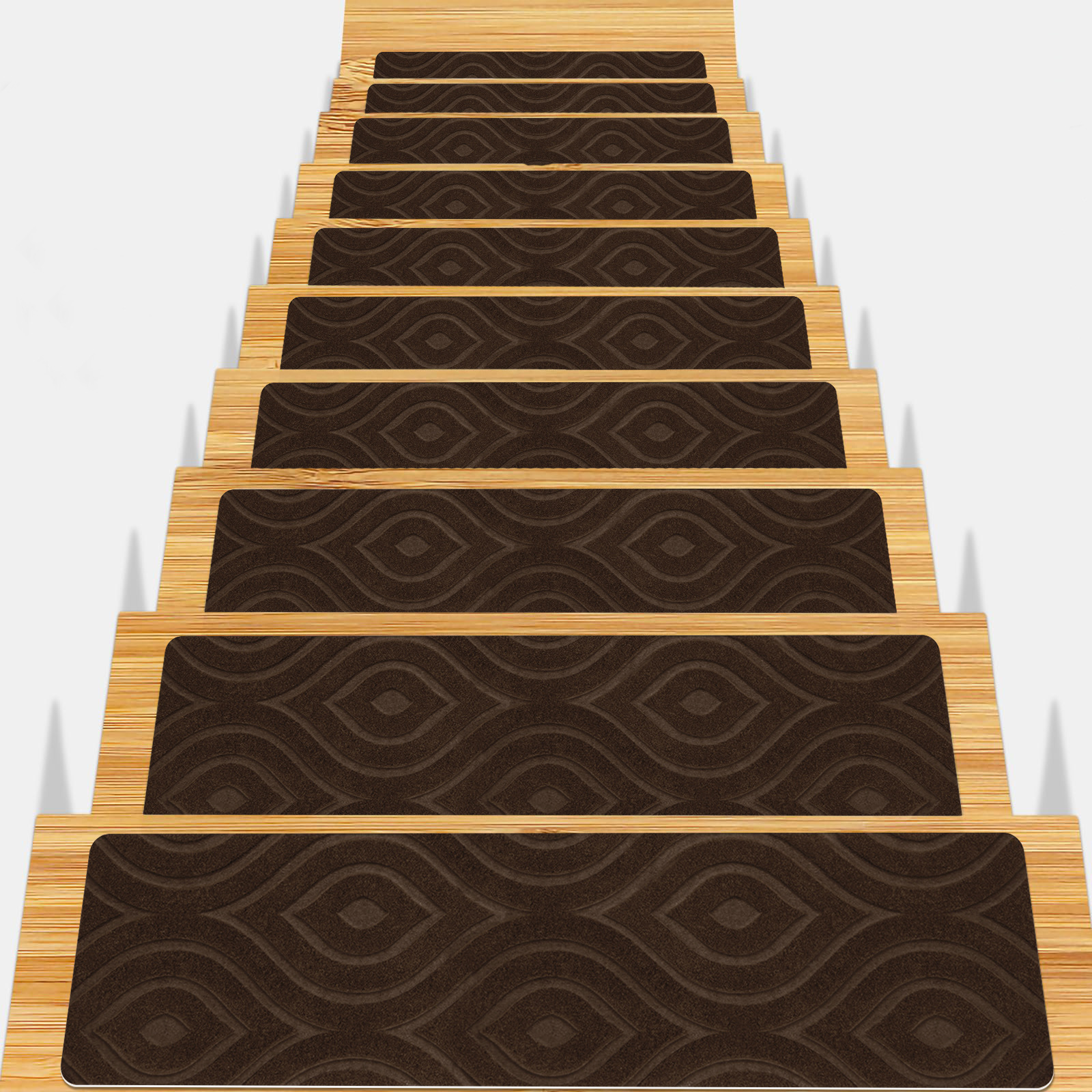 Alfombrillas autoadhesivas sin pegamento Amazon TPR para escaleras, alfombrillas con relieve de cobertura completa, lavables y recortables image 49
