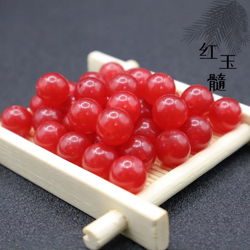 天然石红玉髓散珠半成品diy饰品串珠手链项链配件手工编织材料批
