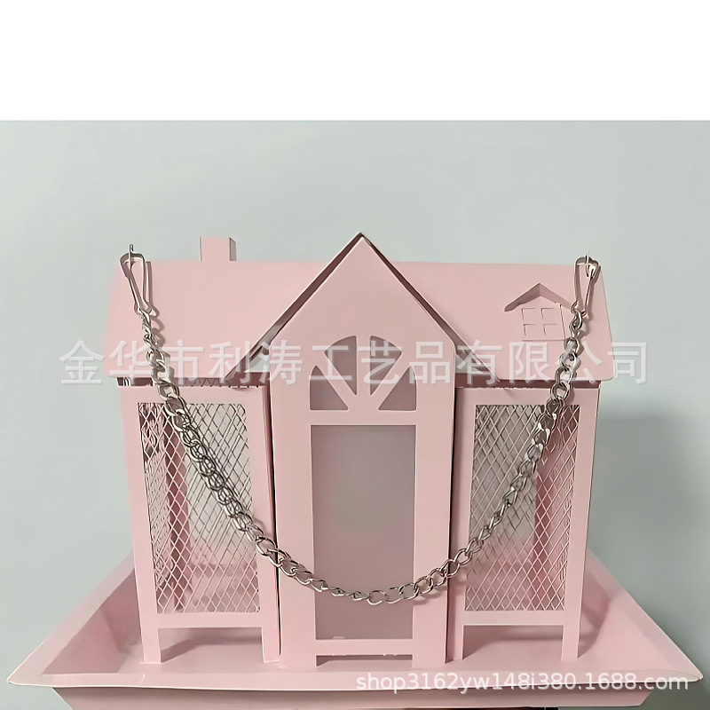 国境を越えた新しいスタイルの錬鉄製スイングハウス鳥の餌箱金属中庭ハチドリリスの餌箱屋外吊り下げ装飾|undefined