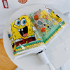 Sponge children's automatic cute umbrella, fully automatic, internet celebrity, increased thickness