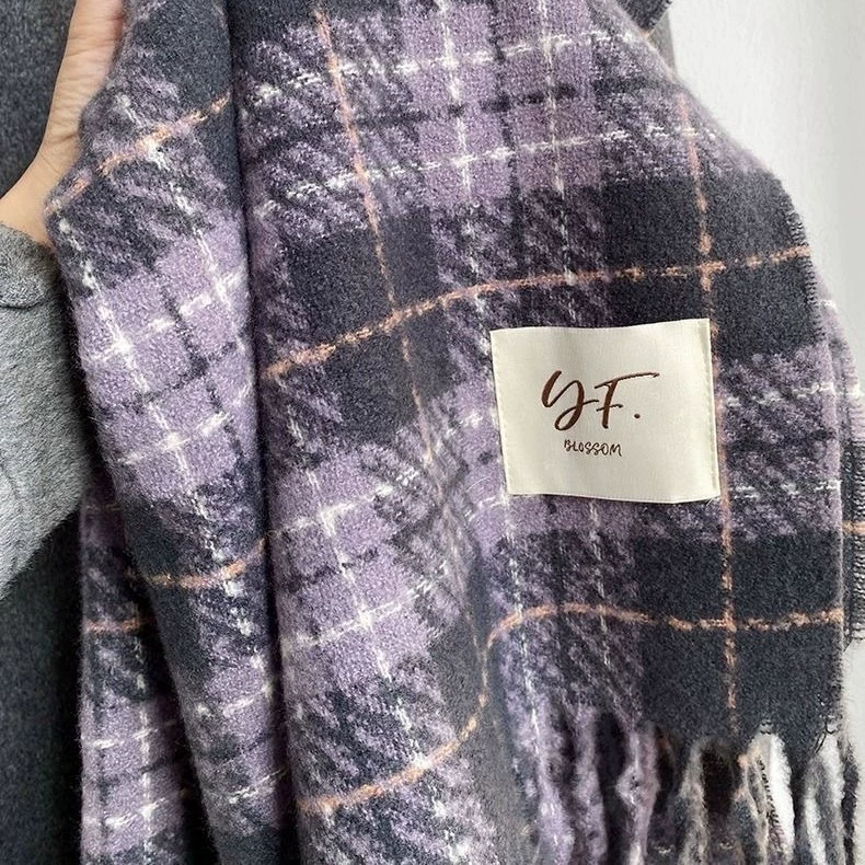 Winter universal scarf for elementary school students for men and women, retro keep warm cloak, Korean style, high-quality style